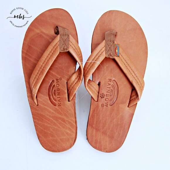 NWT Rainbow Tahitian Sandals Style 301ALL Tan Men Medium, 8 1/2 - 9 1/2, 0225 - Picture 8 of 9